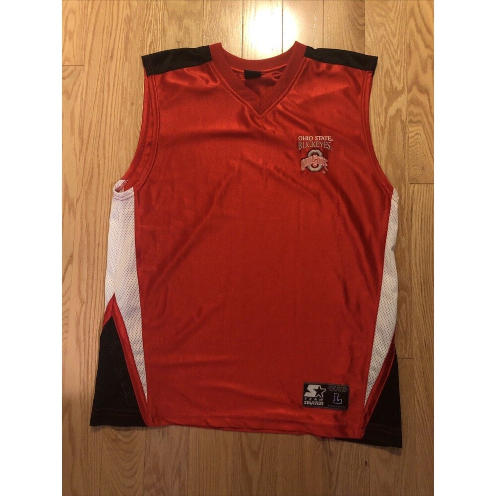 Vintage Team Starter Ohio State Shirt Men's Large Tank Orange Sleeveless Jersey